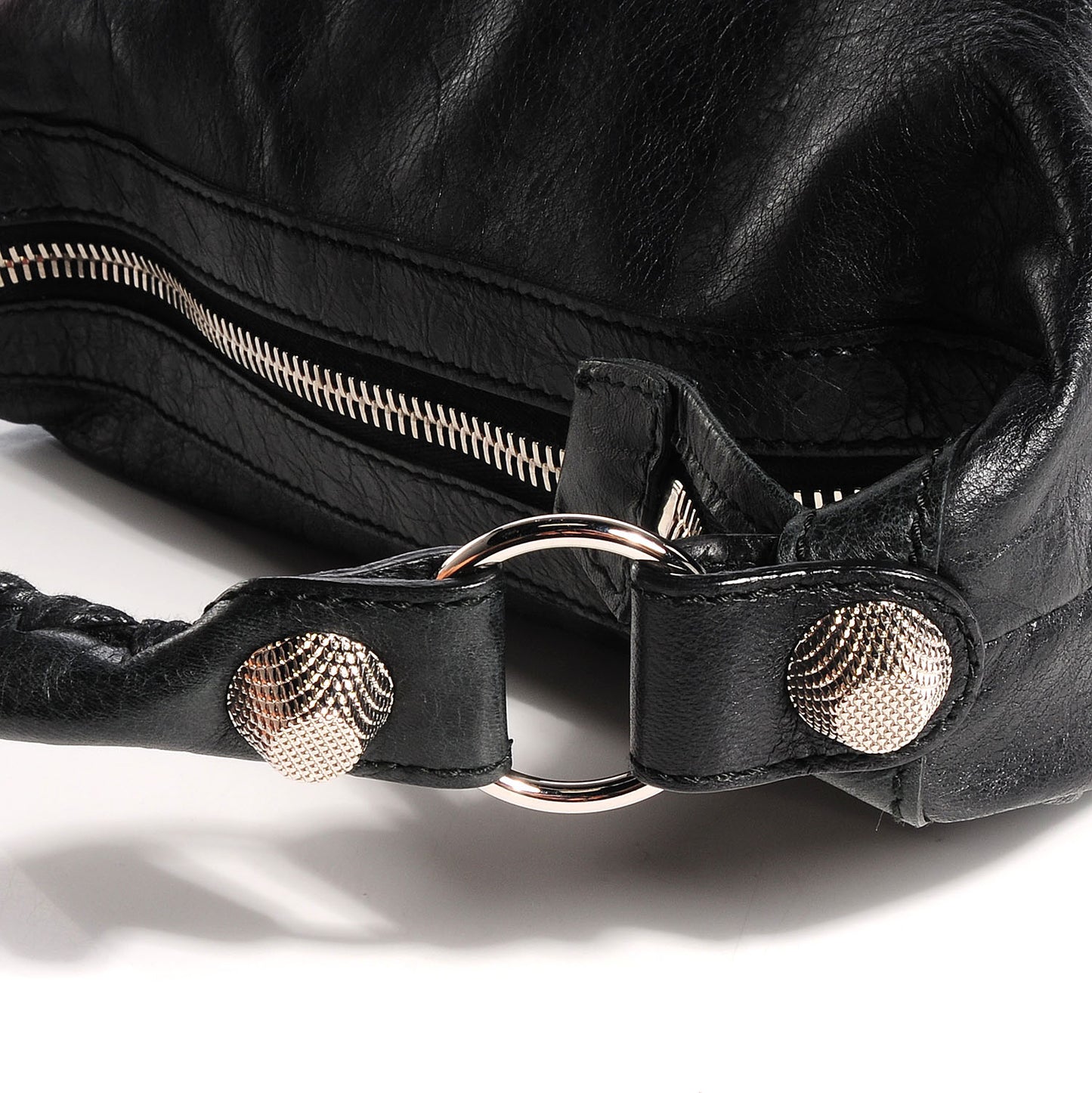 Agneau Giant 21 Silver Hardware Day Hobo Black