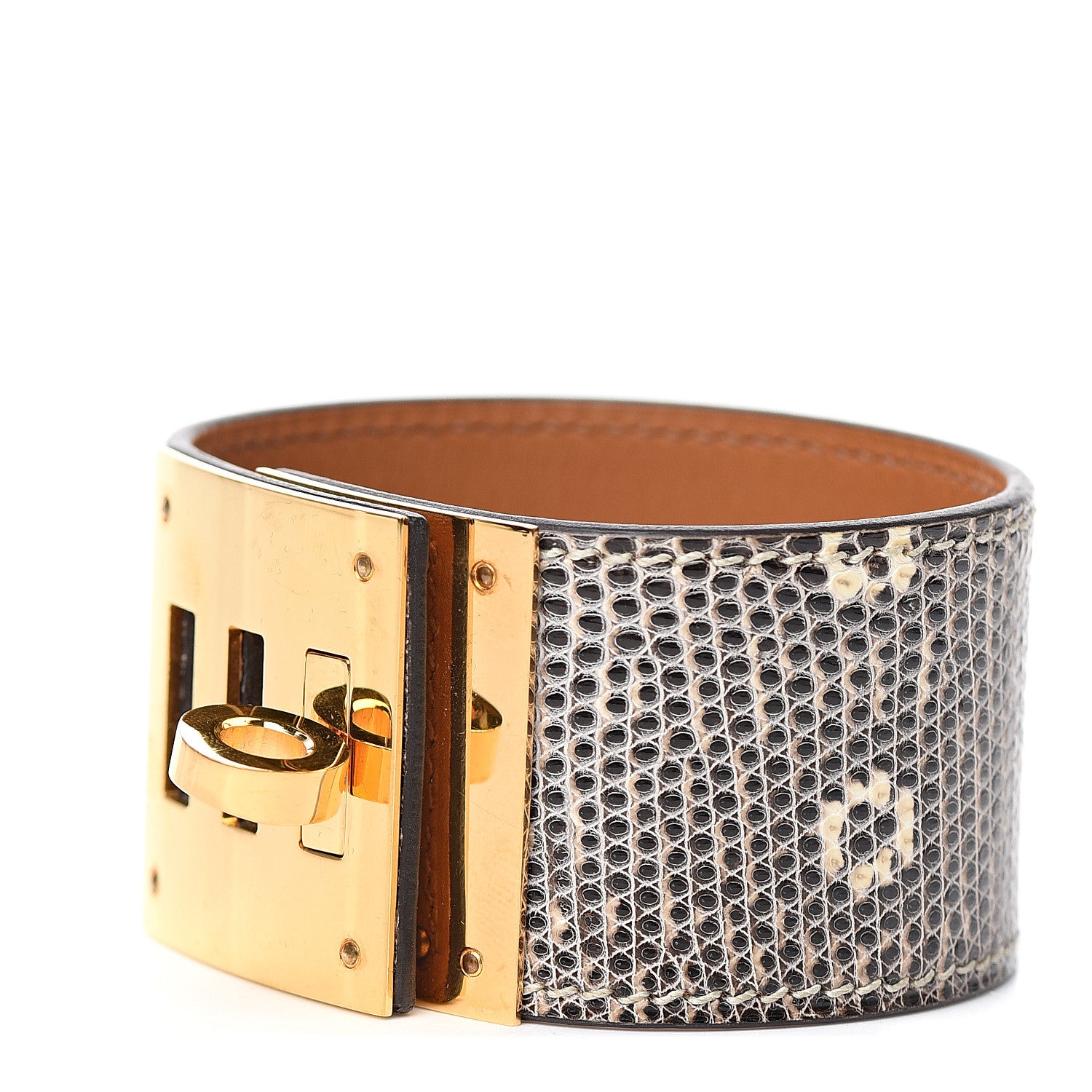 Hermes Lizard Kelly Dog Cuff T3 Ombre 1 of 5