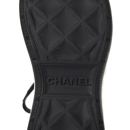 Chanel Fabric Calfskin Suede CC Sneakers 37 Black 8 of 10