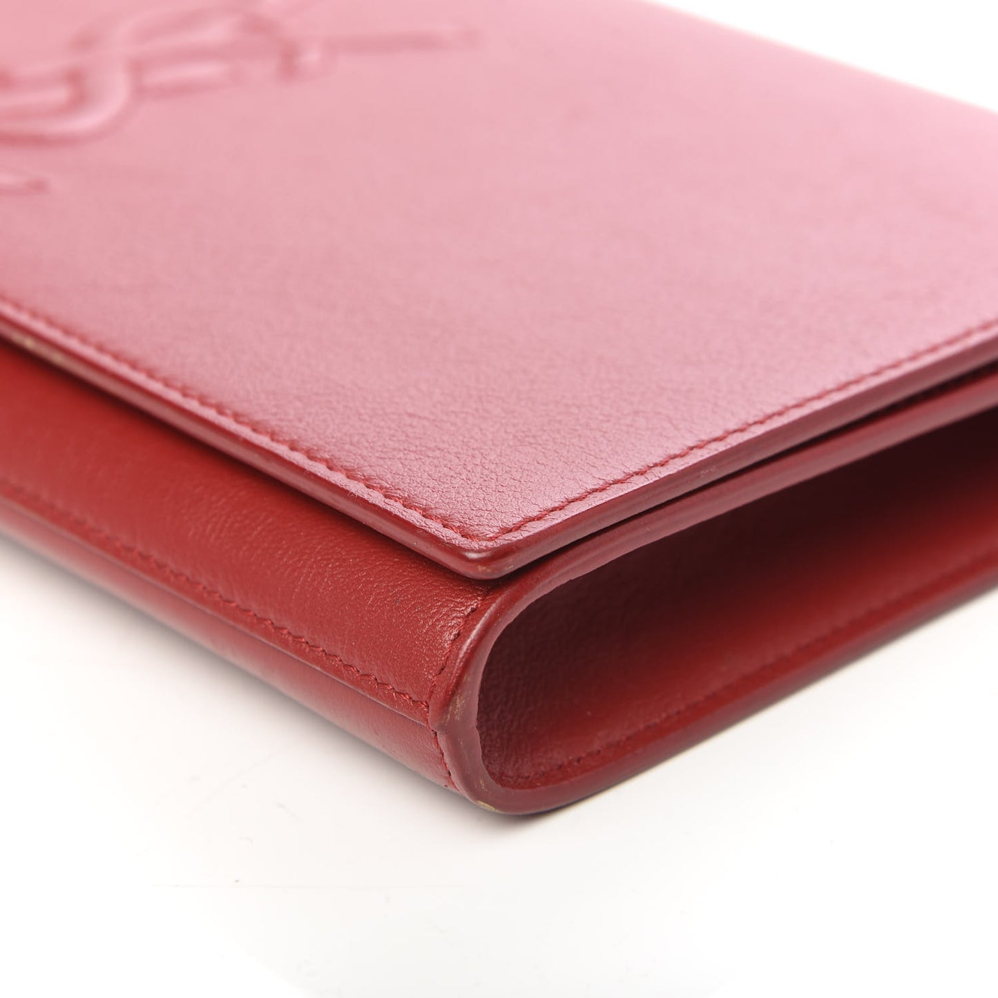 Calfskin Monogram Large Belle De Jour Clutch Red