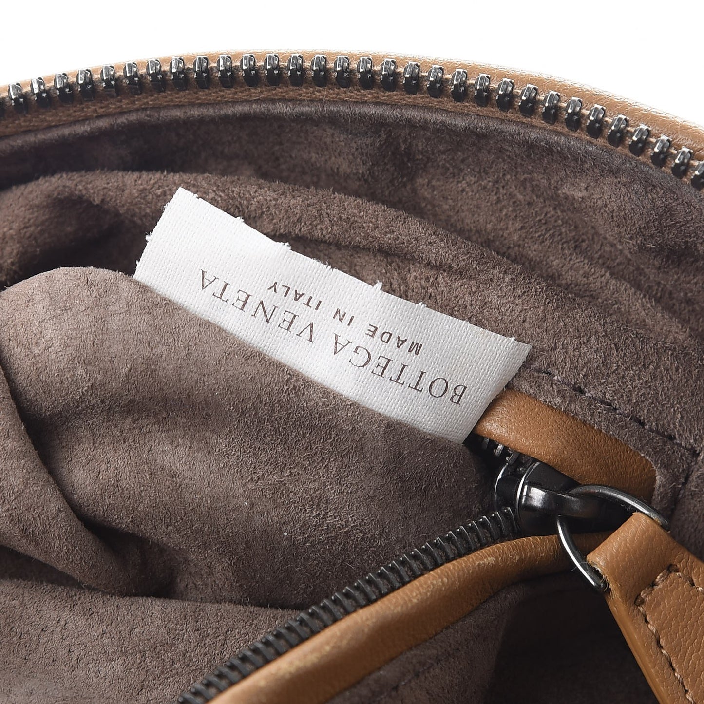 Nappa Intrecciato Pillow Crossbody Messenger Camel
