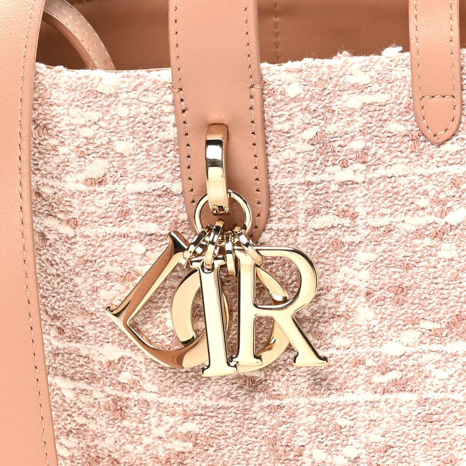 Christian Dior Tweed Cannage Small Vertical Toujours Rose des