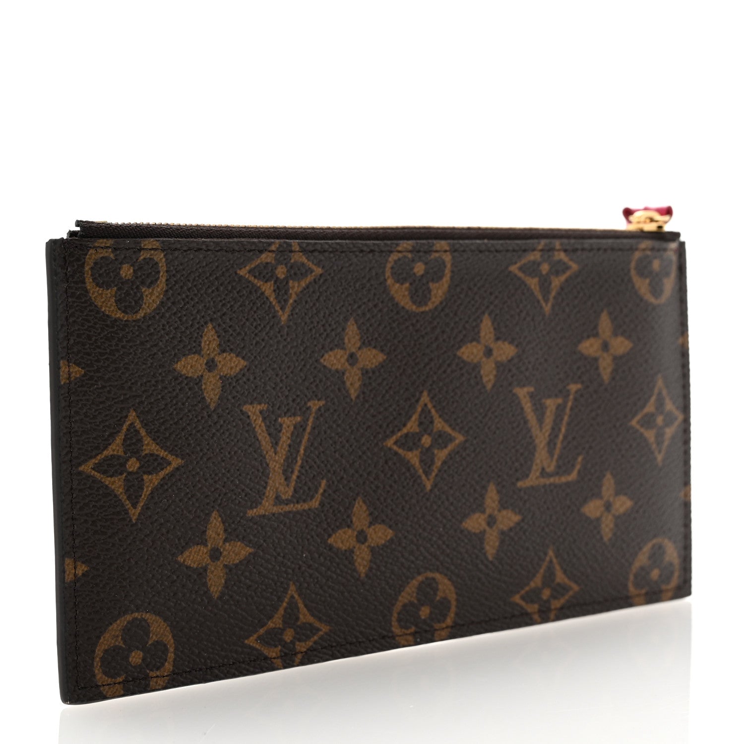 Louis Vuitton Monogram Felicie Chain Wallet Zippered Insert Fuchsia 3 of 6