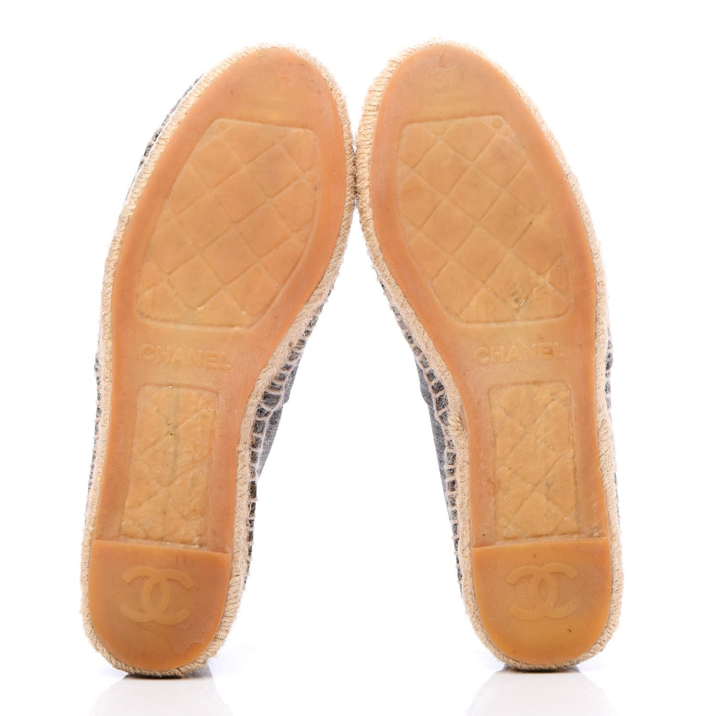 Striated Suede Espadrilles 37 Dark Grey