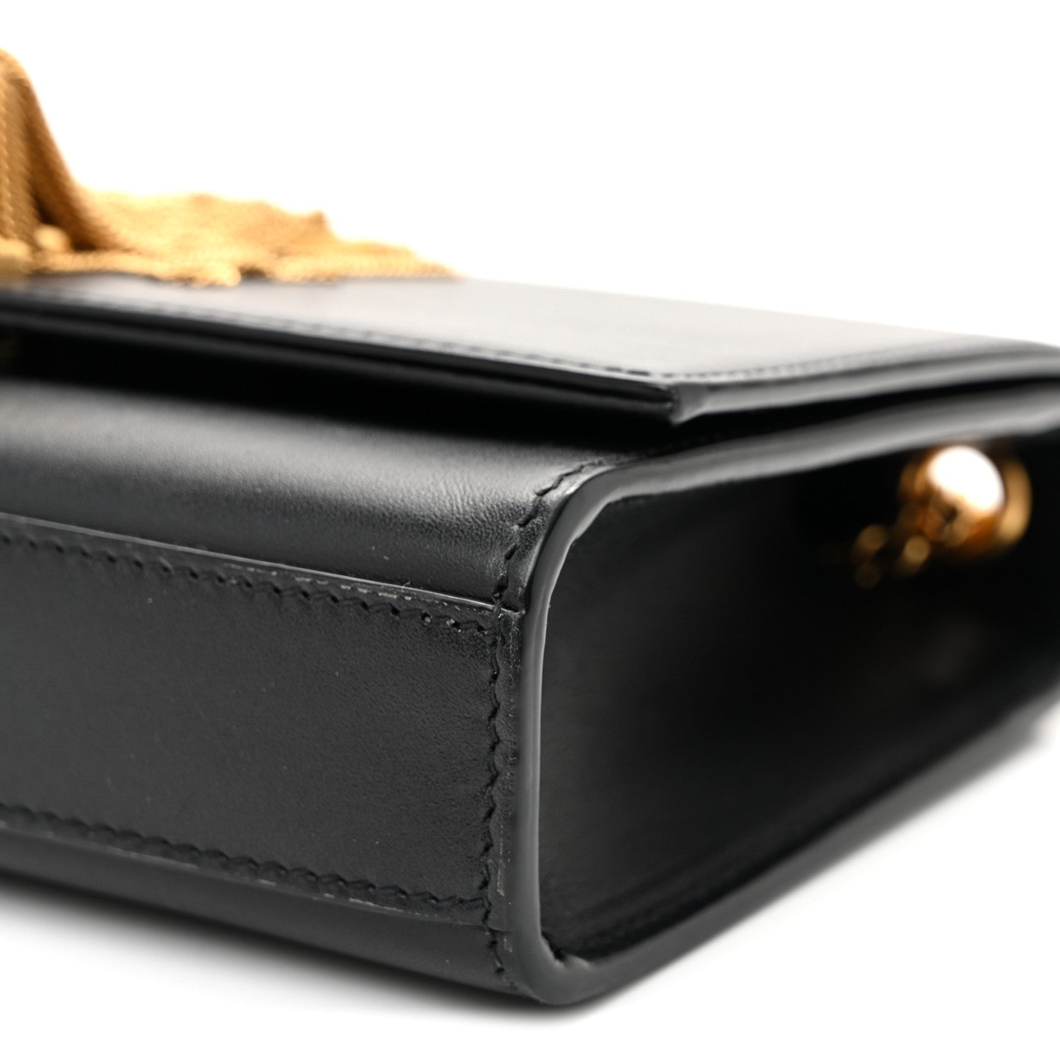 Saint Laurent Smooth Calfskin Small Classic Monogram Kate Tassel Satchel Black 9 of 9