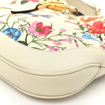 Gucci Canvas Flora Medium Jackie Hobo White 8 of 8