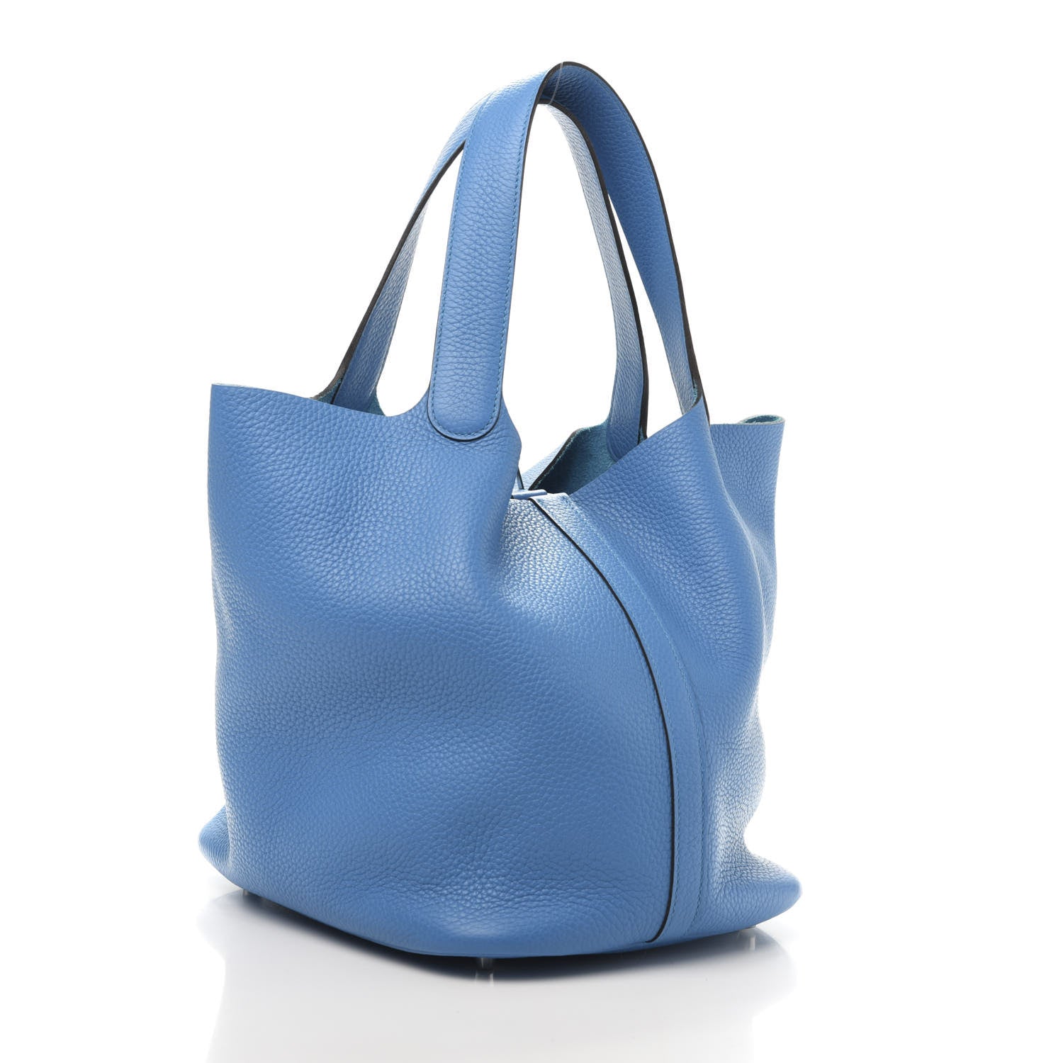 Hermes Taurillon Clemence Picotin Lock 26 GM Bleu Paradis 3 of 11