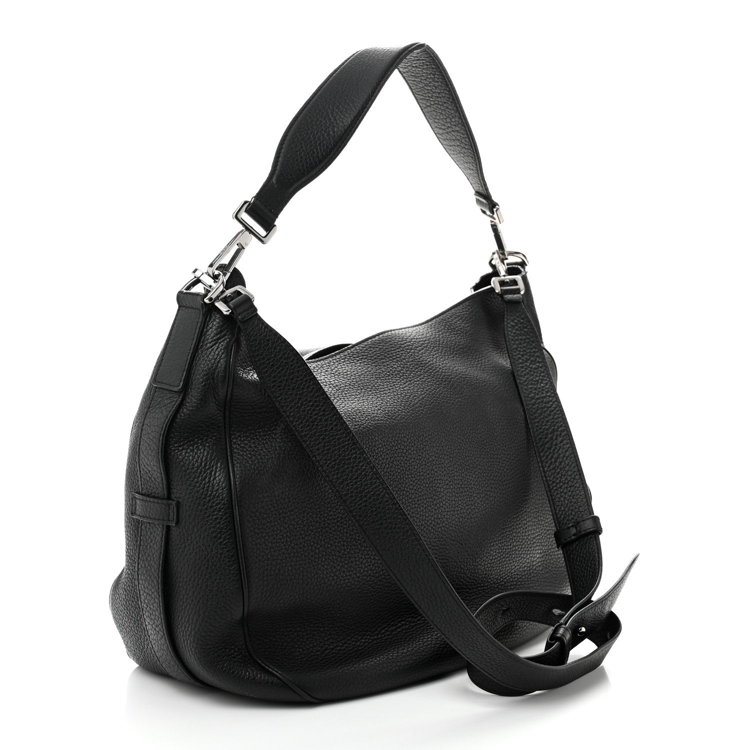Christian Dior Grained Calfskin Saddle Soft Bag Black 3 of 11