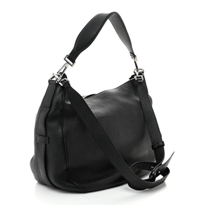 Christian Dior Grained Calfskin Saddle Soft Bag Black 3 of 11