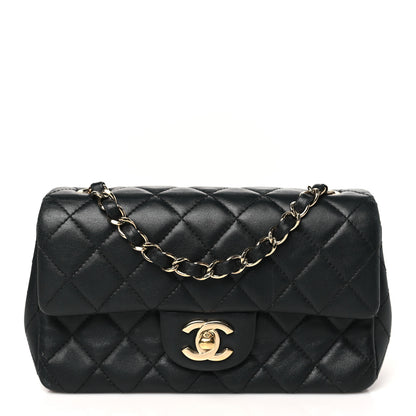 Chanel Lambskin Quilted Mini Rectangular Flap Black 1 of 13