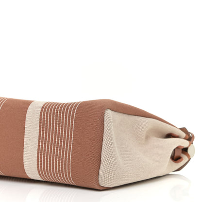 Hermes Vache Hunter Toile H Vibration Herbag Zip Retourne 31 PM Fauve Ecru Beige 9 of 13