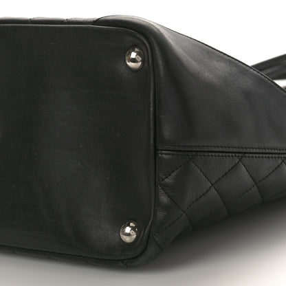 Chanel Calfskin Quilted Large Cambon Tote Black White 9 of 12