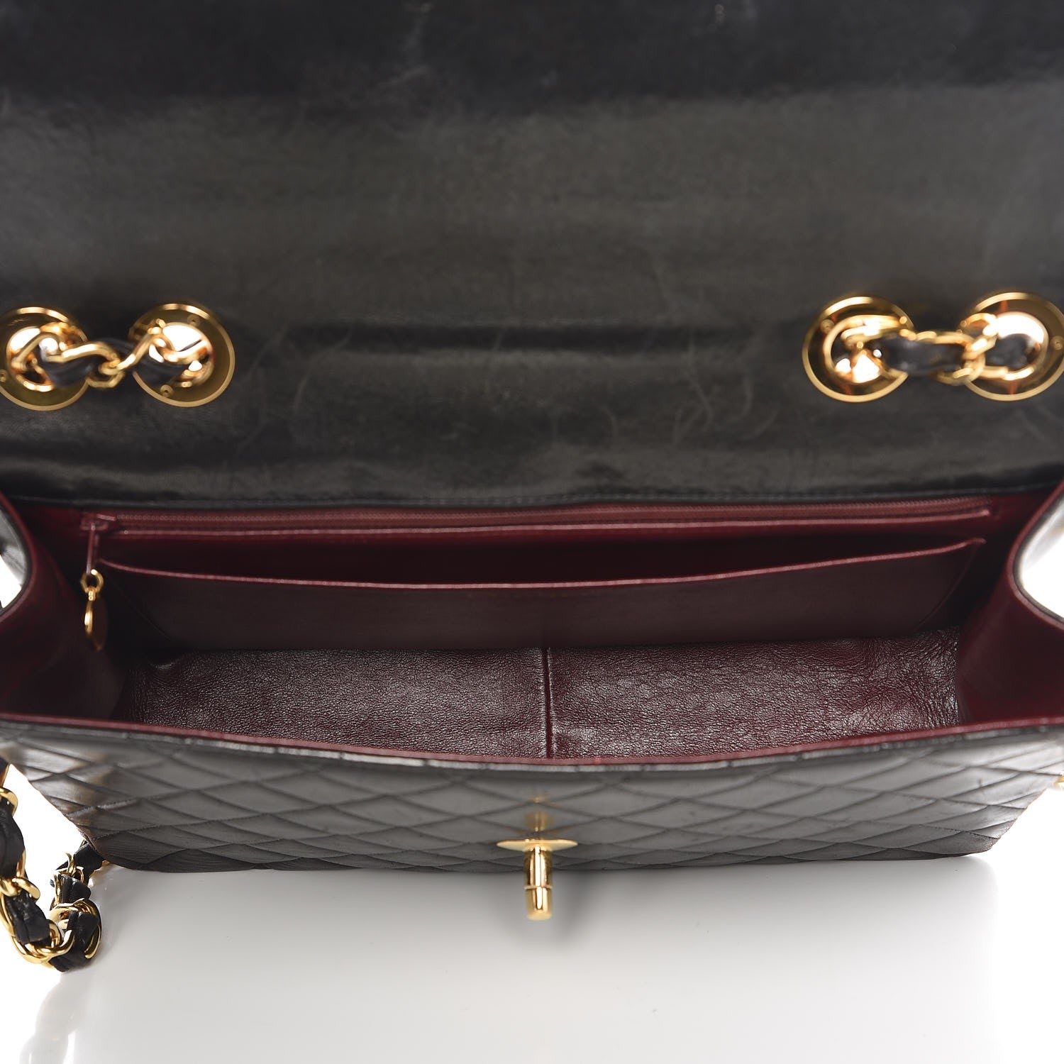 Chanel Lambskin Quilted Jumbo Single Flap Black 6 of 14
