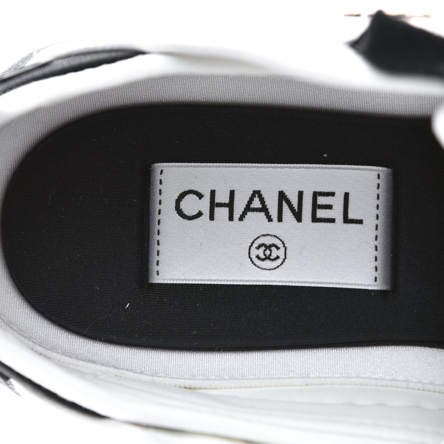 Velvet Calfskin Mixed Fibers CC Sneakers 38 Ivory Black