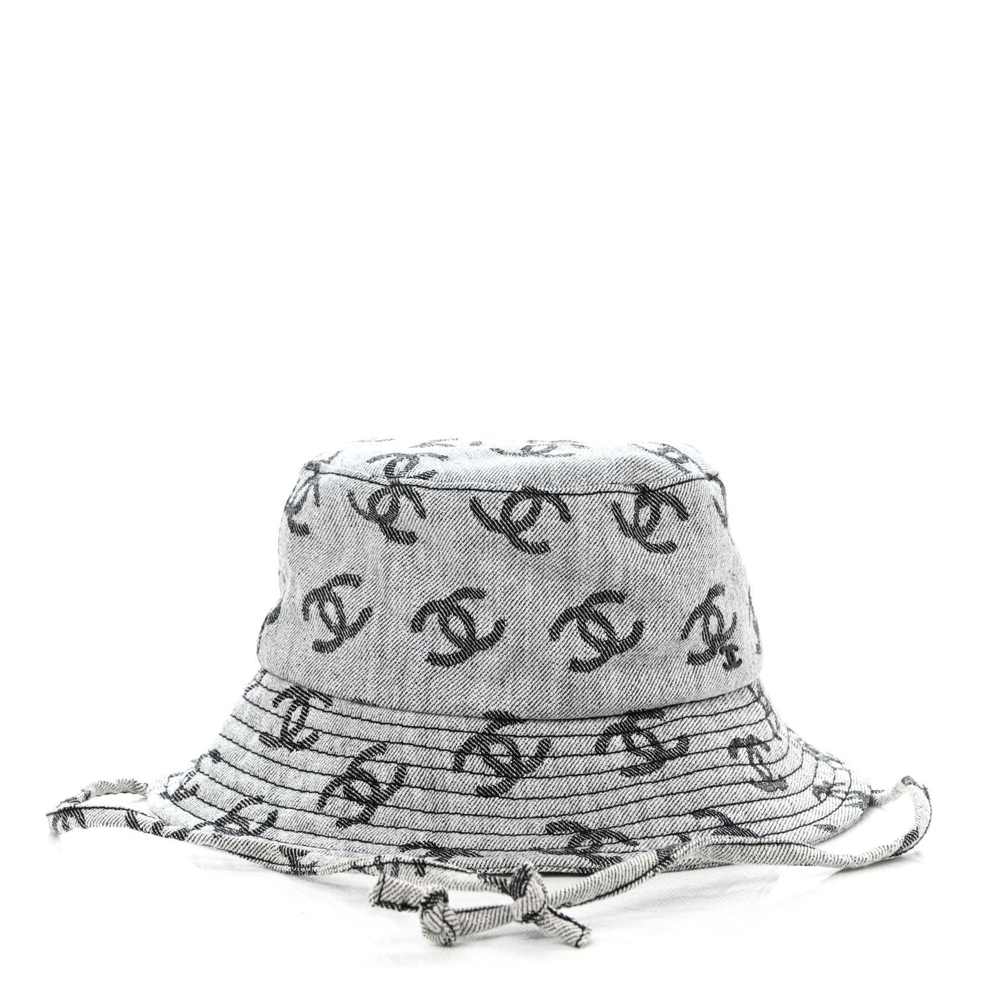 Denim CC Bucket Hat M White Black
