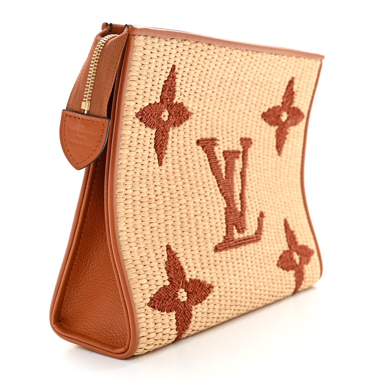 Louis Vuitton Raffia Monogram Giant Toiletry Pouch 26 Tan 2 of 8