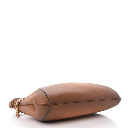 Valentino Garavani Buffed Calfskin Medium Twinkle Studs Hobo Camel 5 of 12