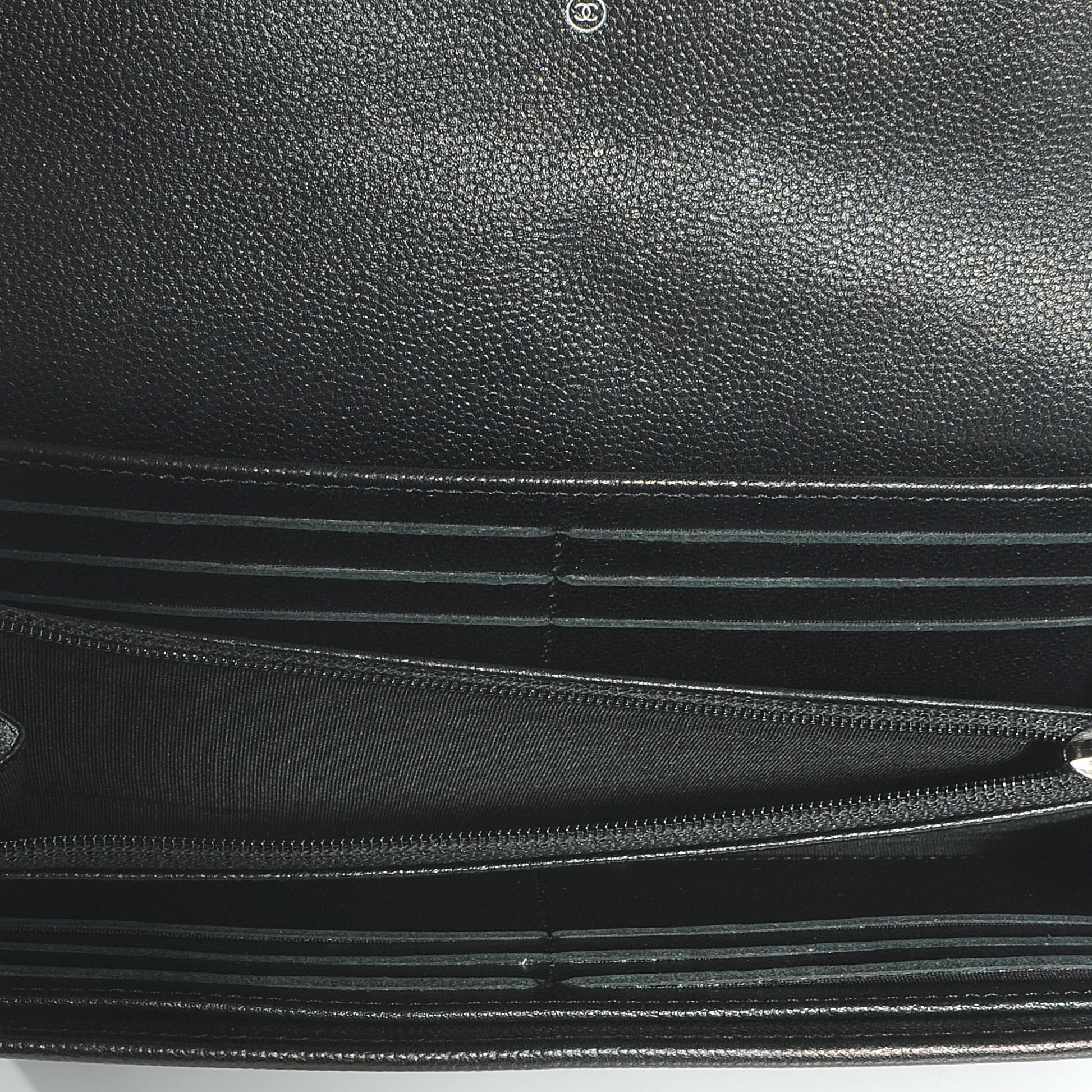 Chanel Caviar Sevruga Large Gusset Flap Wallet Black 7 of 7