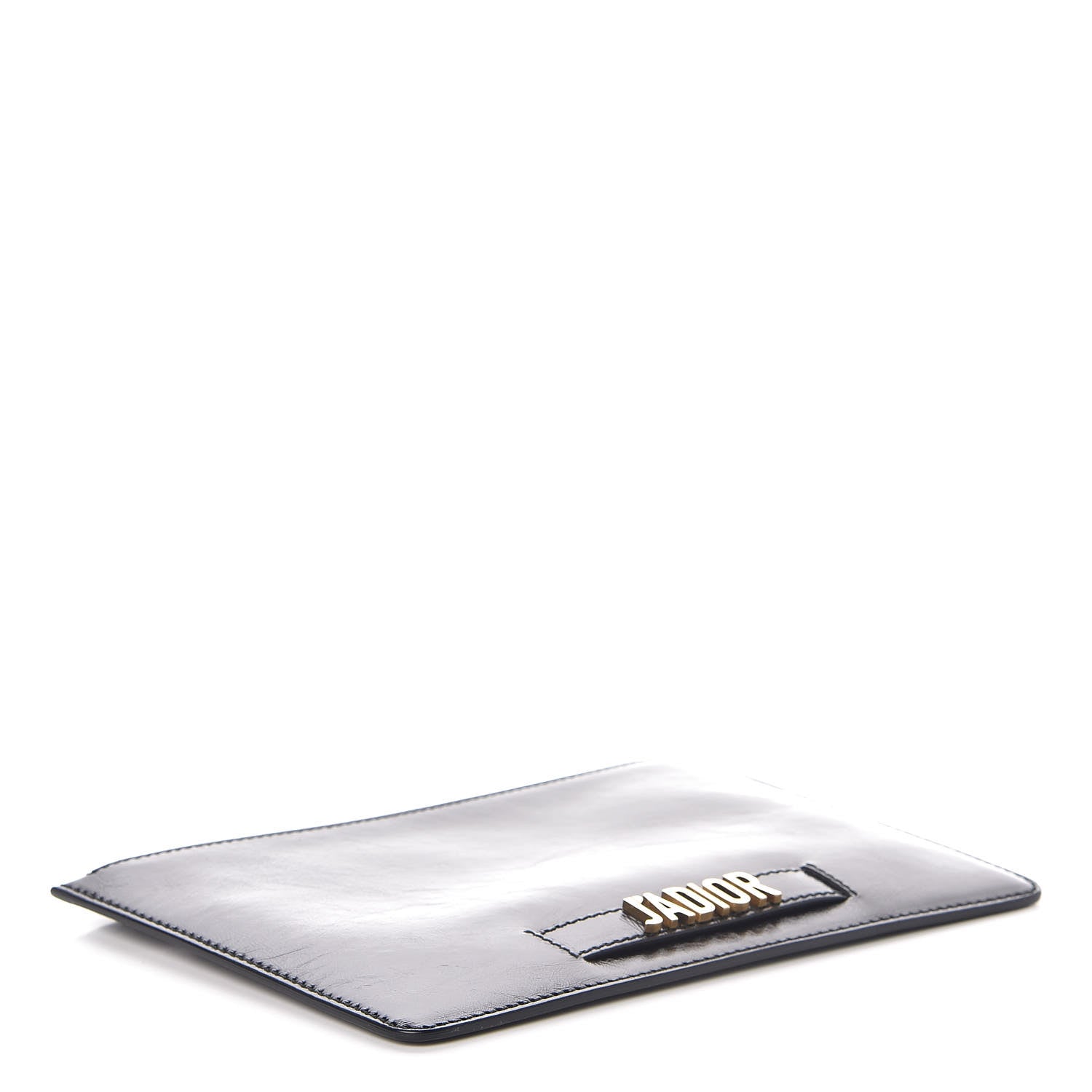 Christian Dior Crinkled Calfskin J'Adior Flat Clutch Black 4 of 6