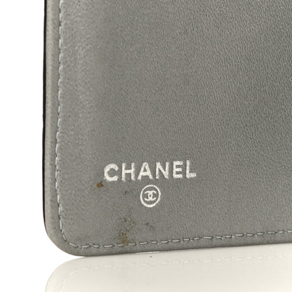 Chanel Lambskin Camellia Embossed Zipped Pocket Wallet Black 7 of 20