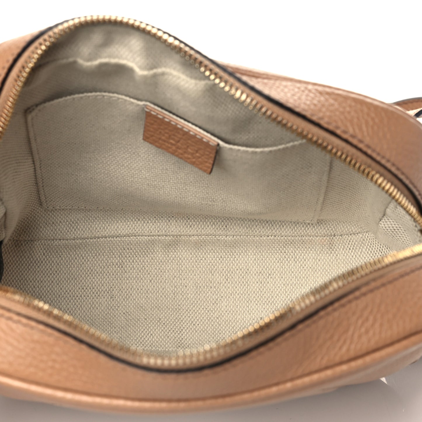 Pebbled Calfskin Small Soho Disco Bag Rose Beige