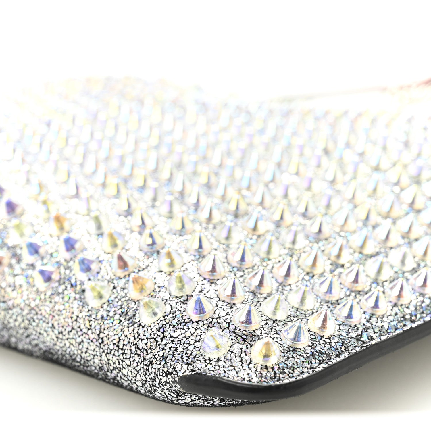 Christian Louboutin Nappa Mica Studded Loubiclutch Silver 10 of 10