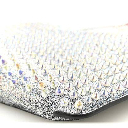 Christian Louboutin Nappa Mica Studded Loubiclutch Silver 10 of 10