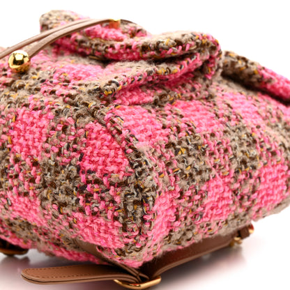 Chanel Wool Tweed Elegant Backpack Pink Brown 10 of 13