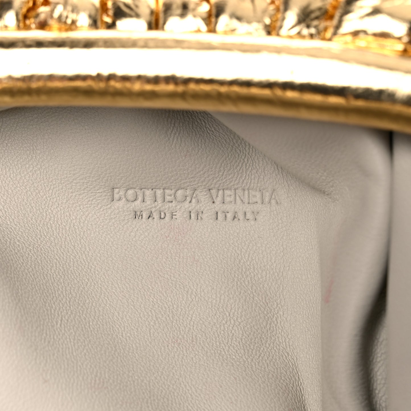 Metallic Crinkled Lambskin The Mini Pouch Oro