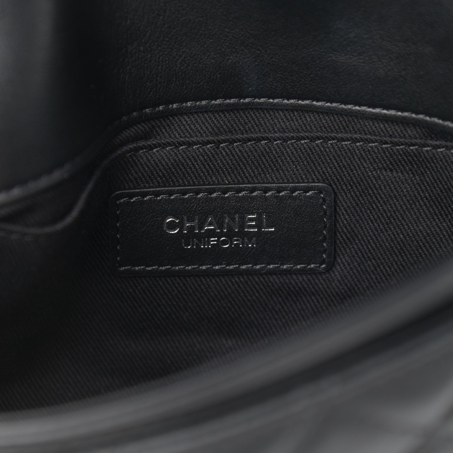 Chanel Calfskin Quilted CC Uniform Flap Belt Bag Black 5 of 9