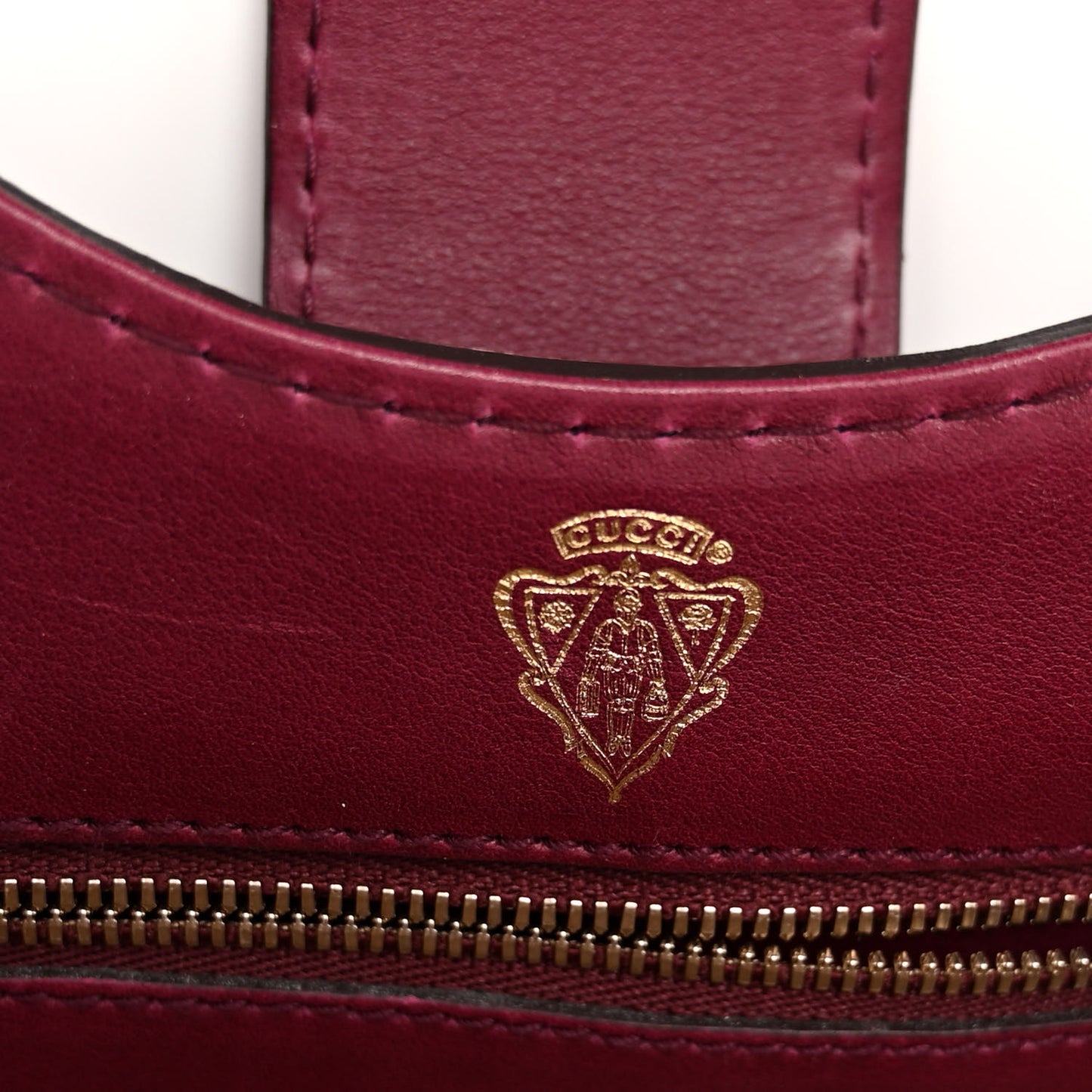 Calfskin Medium Stirrup Top Handle Bag Cherry Gloss