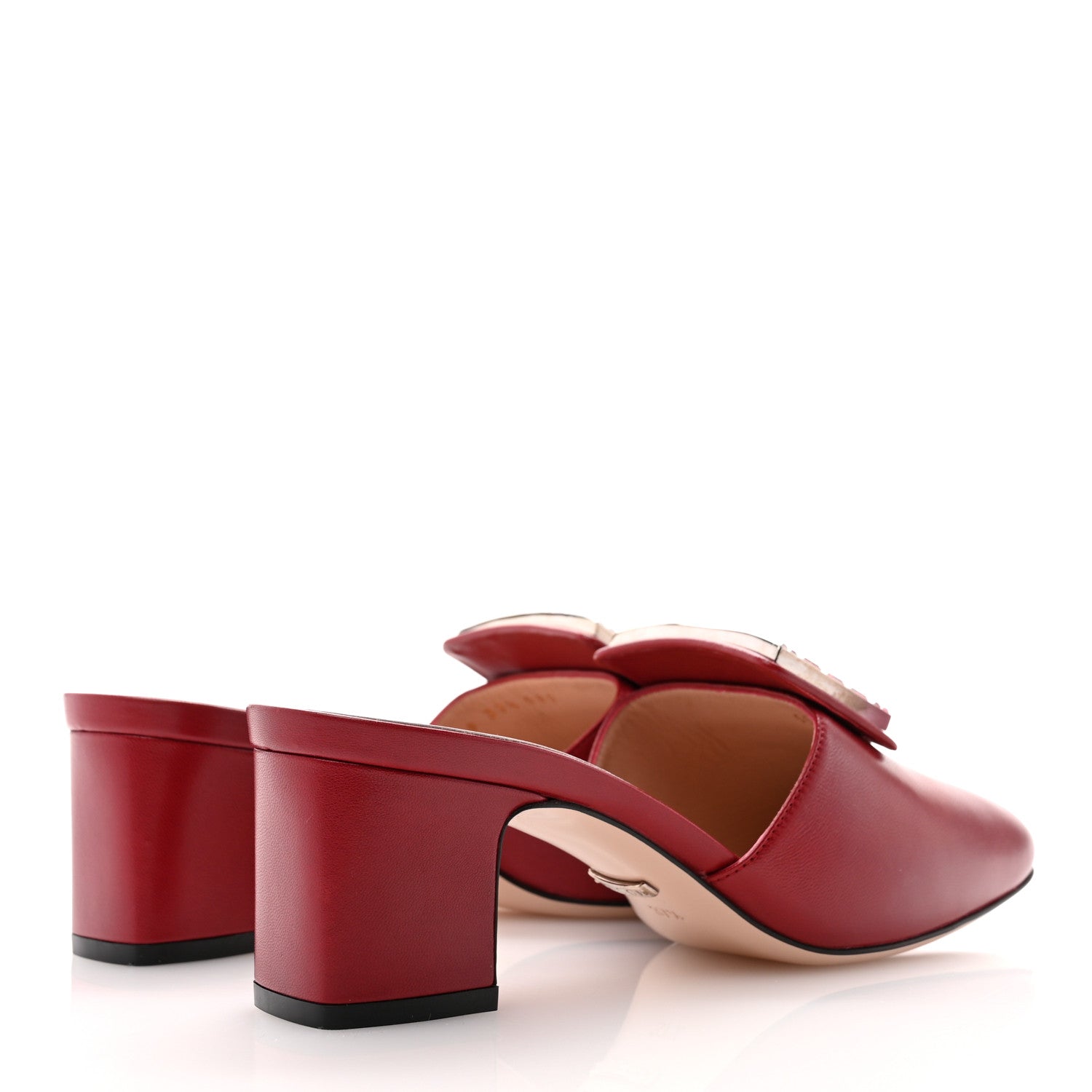 Gucci Malaga Kid Crystal Square G Madelyn Mules 37.5 Romantic Cerise 4 of 8