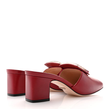 Gucci Malaga Kid Crystal Square G Madelyn Mules 37.5 Romantic Cerise 4 of 8