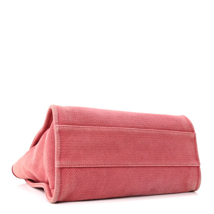 Chanel Canvas Small Deauville Tote Red 4 of 10