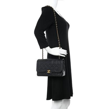 Chanel Lambskin Quilted Medium Single Flap Black 2 of 11