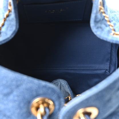 Chanel Washed Denim Quilted Small Chanel 25 Handbag Blue 5 of 10