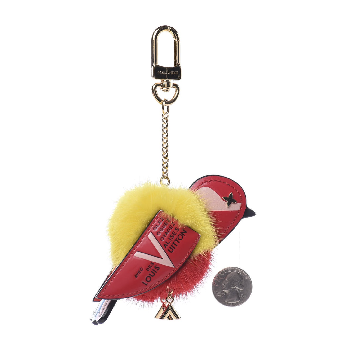 Traveling Bird Bag Charm Red