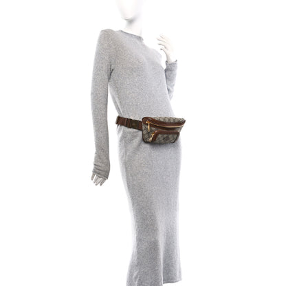 Gucci GG Supreme Monogram Textured Calfskin Retro Interlocking G Belt Bag Beige Ebony Brown Sugar 2 of 10