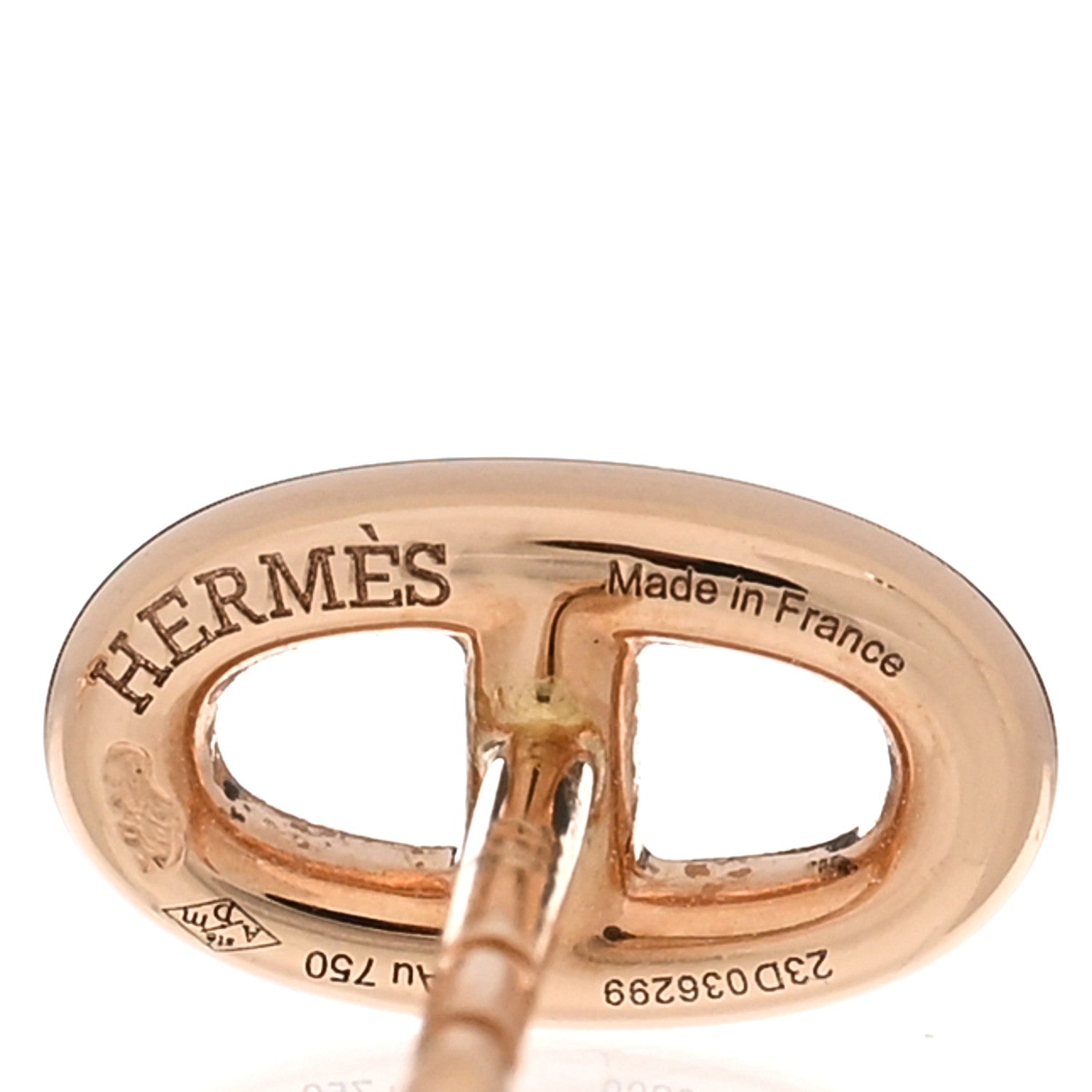 Hermes 18K Rose Gold TPM Farandole Stud Earrings 4 of 4