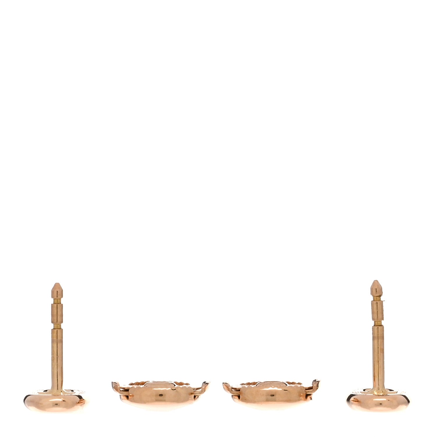 Hermes 18K Rose Gold TPM Farandole Stud Earrings 3 of 4