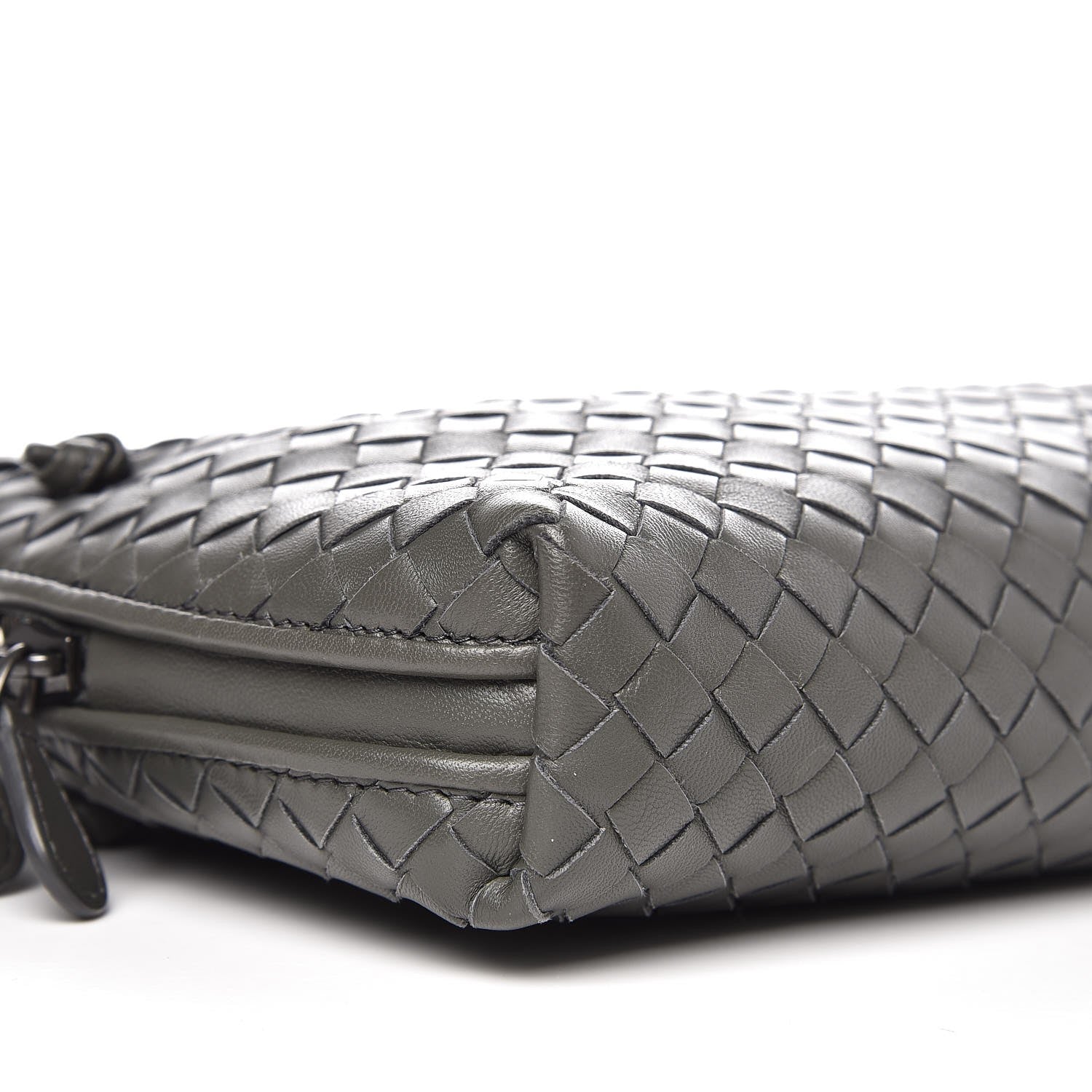 Bottega Veneta Nappa Intrecciato Pillow Crossbody Messenger Light Grey 9 of 9