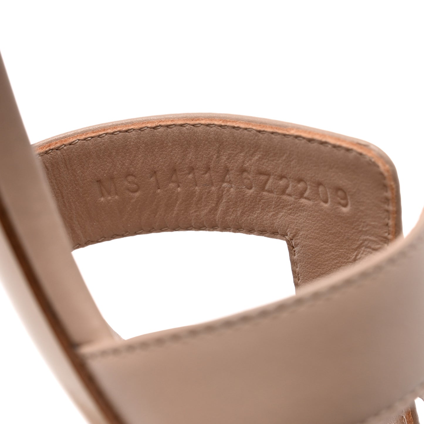 Calfskin Oasis Sandals 36.5 Beige Nude