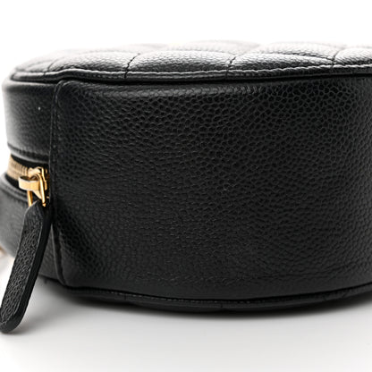 Chanel Caviar Quilted Round Coco Clutch With Chain Black 9 of 11