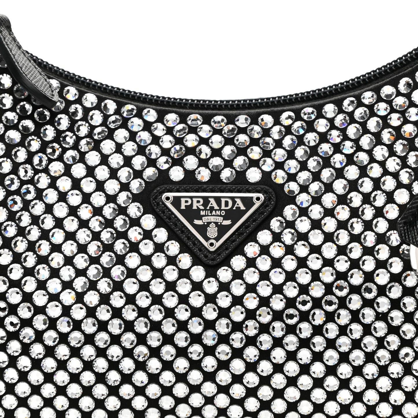 Satin Crystal Mini Re-Edition 2000 Bag Cristal