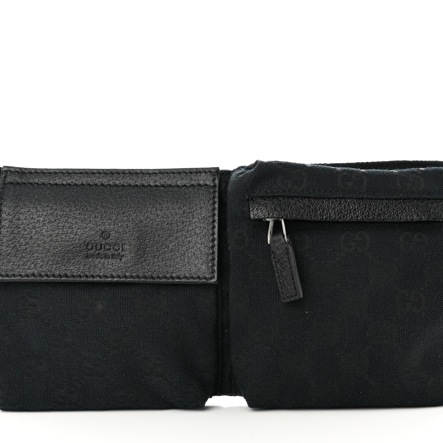 Gucci GG Monogram Double Pocket Belt Bag Black 6 of 8