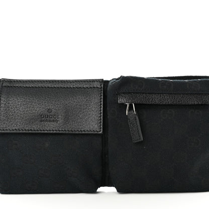 Gucci GG Monogram Double Pocket Belt Bag Black 6 of 8