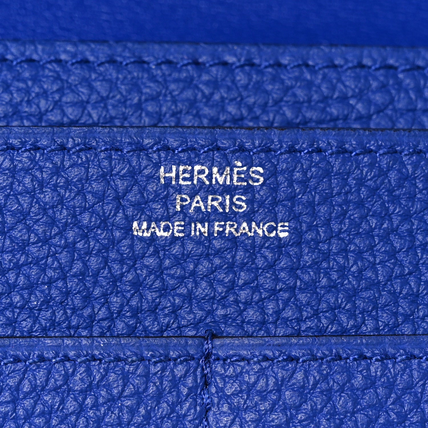 Hermes Togo Dogon Duo Wallet Bleu Electrique 6 of 13