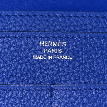 Hermes Togo Dogon Duo Wallet Bleu Electrique 6 of 13