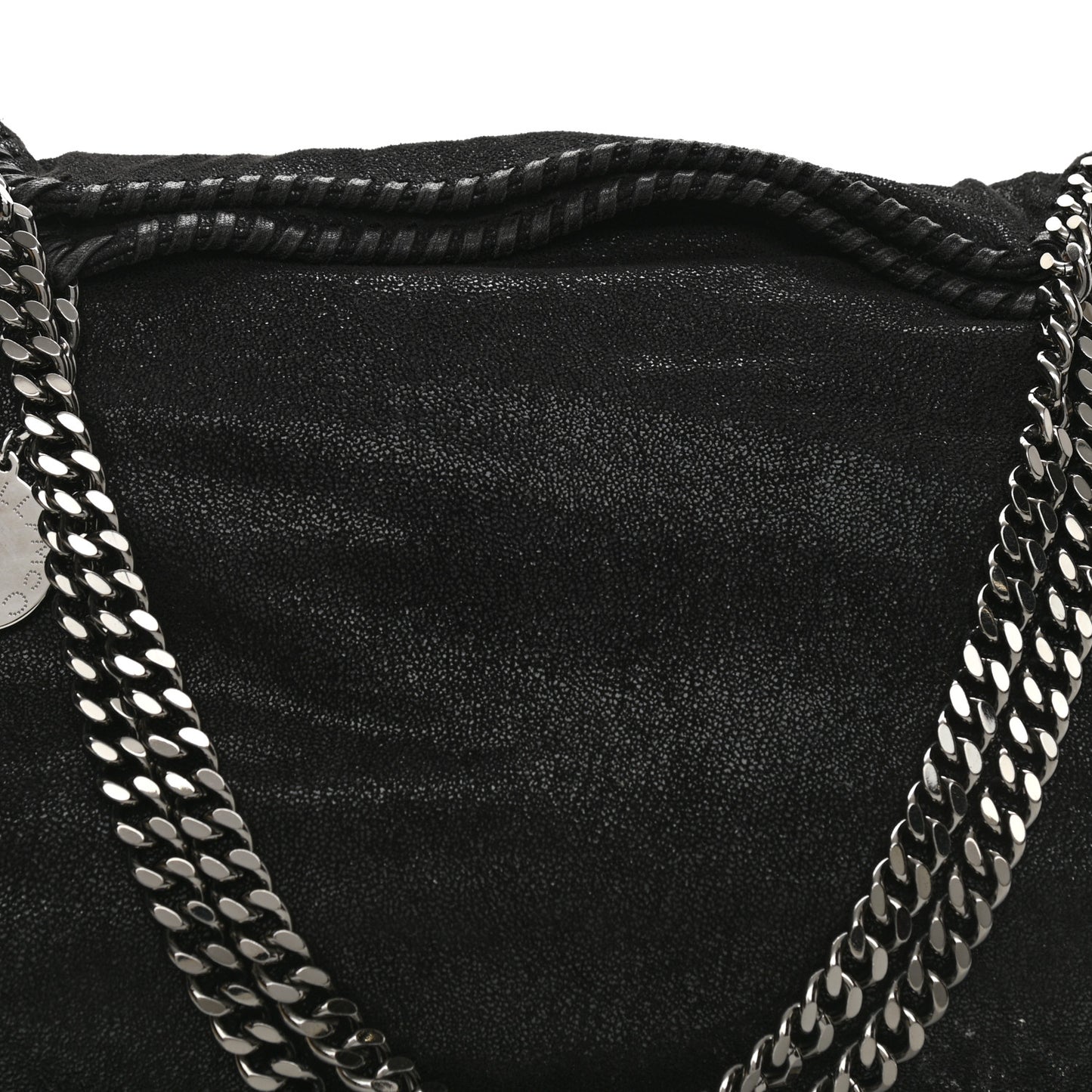 Shaggy Deer Small Falabella Fold Over Tote Black