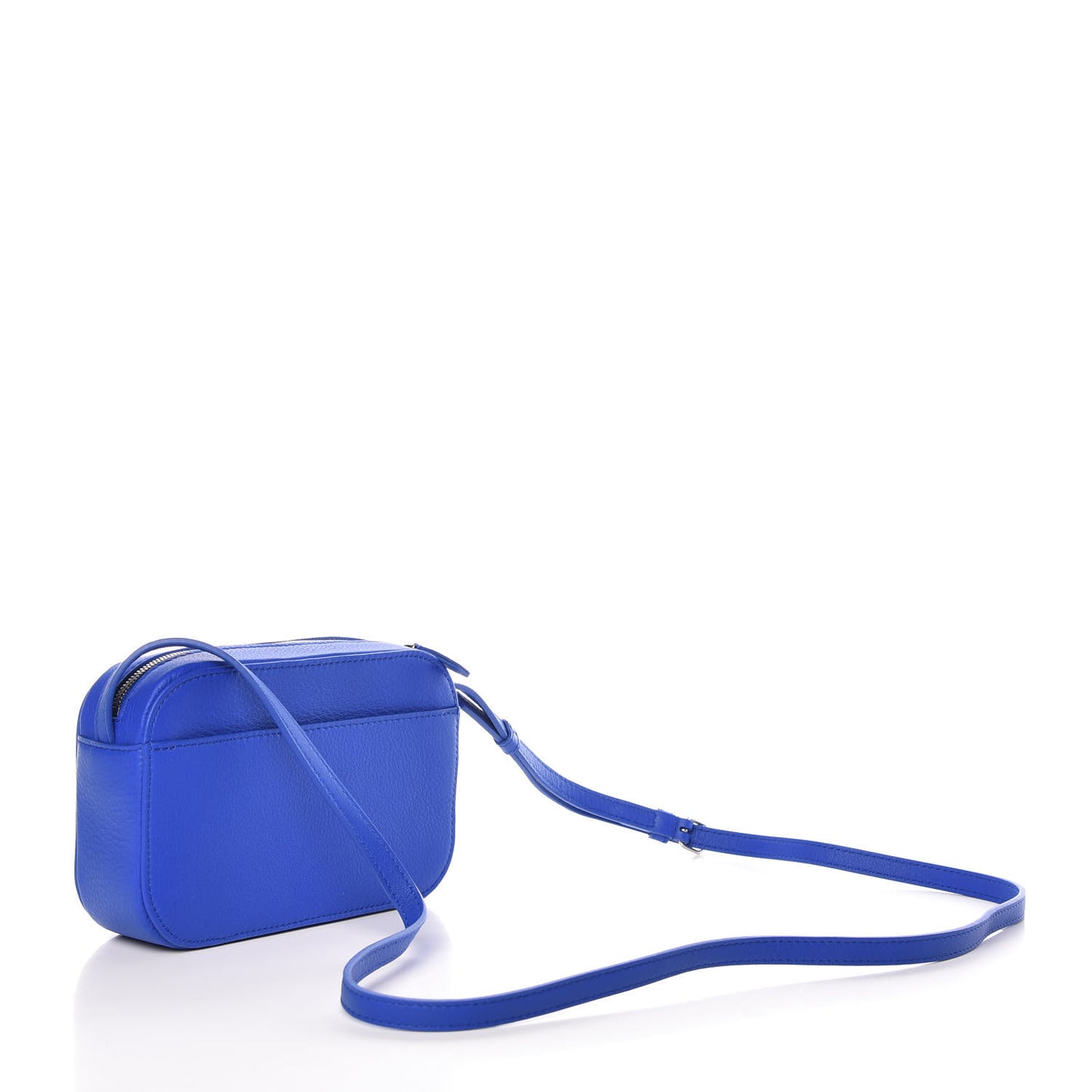 Smooth Calfskin Logo XS Everyday Camera Bag Bleu Prim White